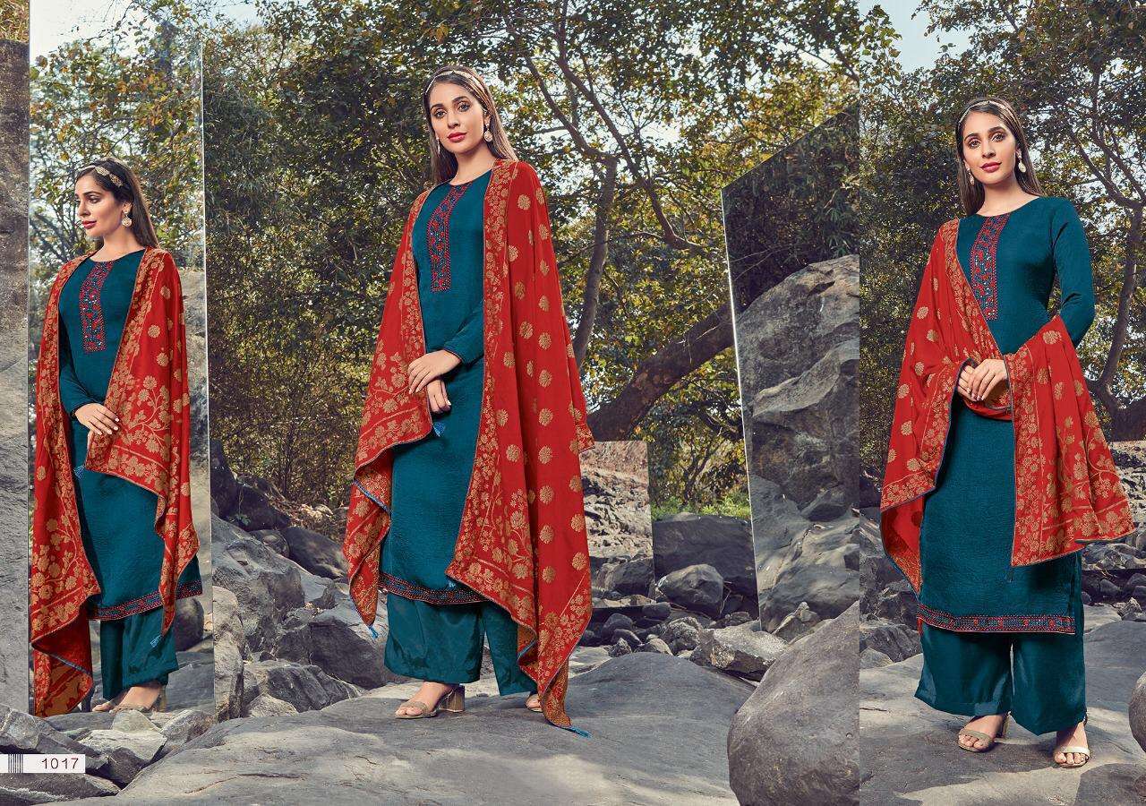 RANGEEN BY KASMEERA 1008 TO 1017 SERIES BEAUTIFUL COLORFUL STYLISH PRETTY PARTY WEAR CASUAL WEAR OCCASIONAL WEAR SILK SELF BUTTI EMBROIDERY DRESSES AT WHOLESALE PRICE