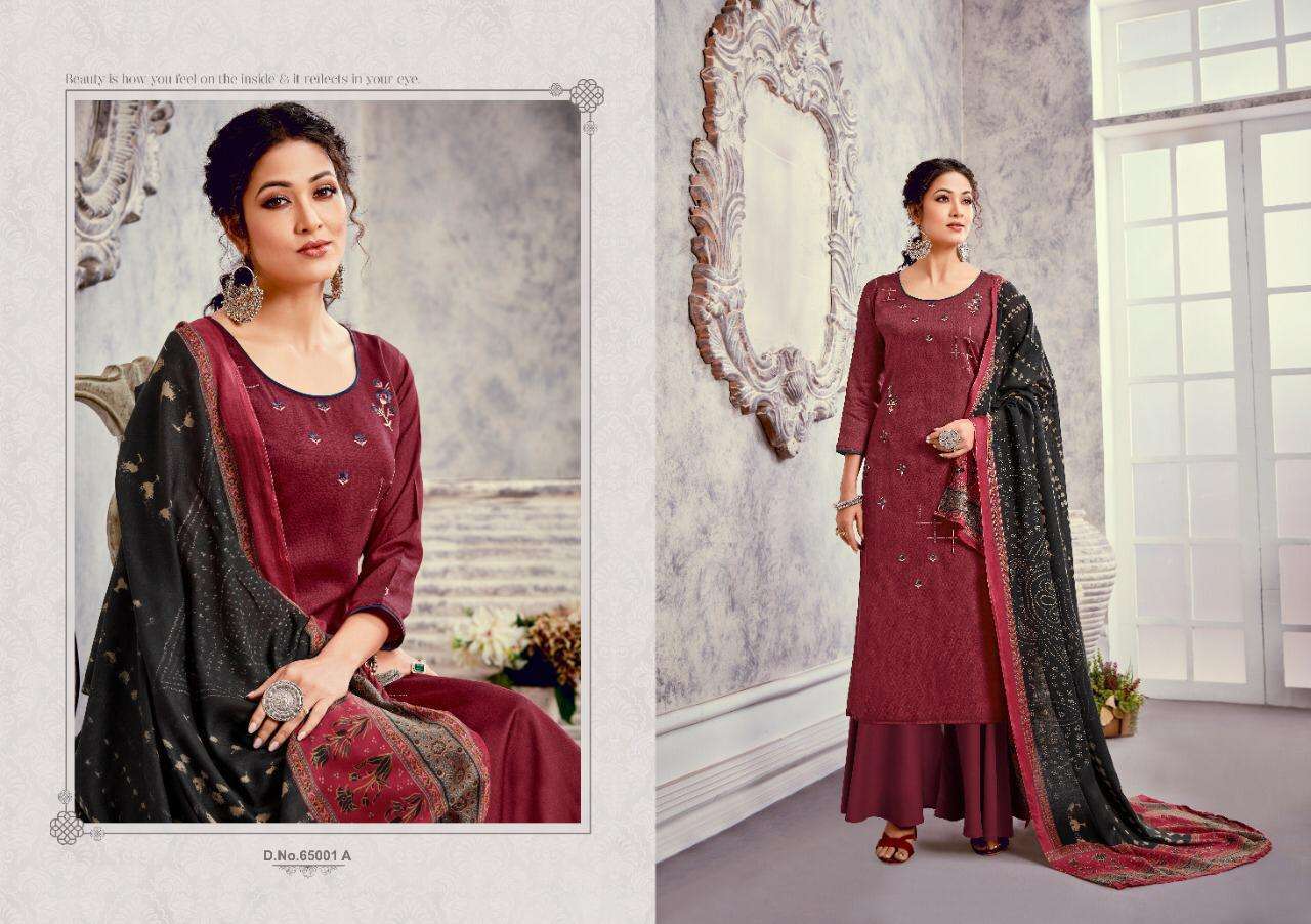 MAHEWISH BY HARIKS 65001-A TO 65004-B SERIES BEAUTIFUL SUITS STYLISH FANCY COLORFUL PARTY WEAR & OCCASIONAL WEAR PURE JAM SILK WITH EMBROIDERY DRESSES AT WHOLESALE PRICE