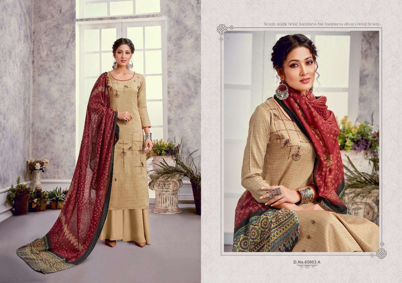 MAHEWISH BY HARIKS 65001-A TO 65004-B SERIES BEAUTIFUL SUITS STYLISH FANCY COLORFUL PARTY WEAR & OCCASIONAL WEAR PURE JAM SILK WITH EMBROIDERY DRESSES AT WHOLESALE PRICE