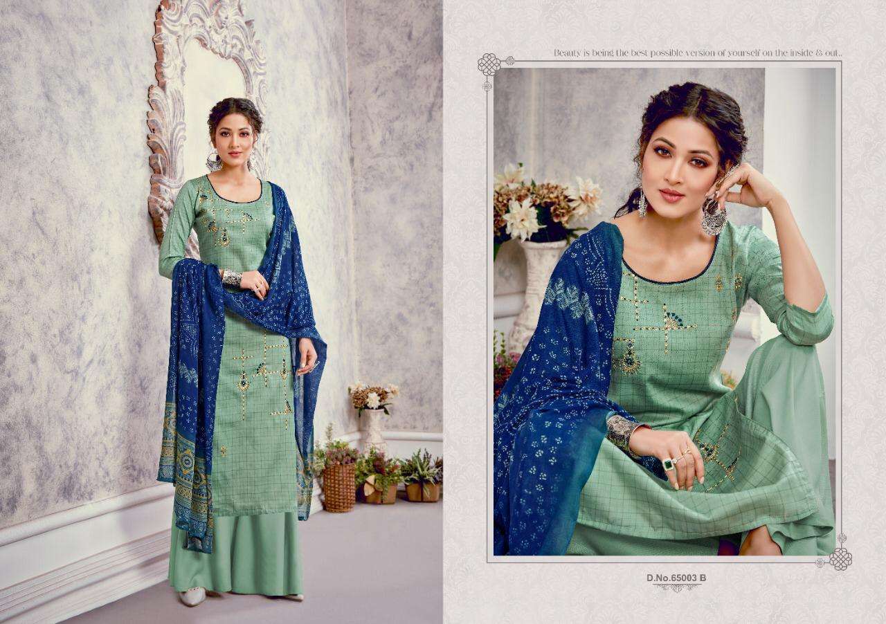 MAHEWISH BY HARIKS 65001-A TO 65004-B SERIES BEAUTIFUL SUITS STYLISH FANCY COLORFUL PARTY WEAR & OCCASIONAL WEAR PURE JAM SILK WITH EMBROIDERY DRESSES AT WHOLESALE PRICE