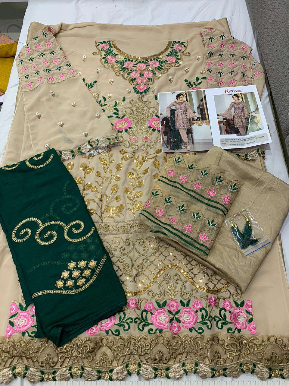 MARYAMS GOLD NX BY KHAYYIRA 1026 TO 1029 SERIES BEAUTIFUL SUITS STYLISH FANCY COLORFUL PARTY WEAR & OCCASIONAL WEAR HEAVY GEORGETTE WITH HEAVY EMBROIDERED DRESSES AT WHOLESALE PRICE