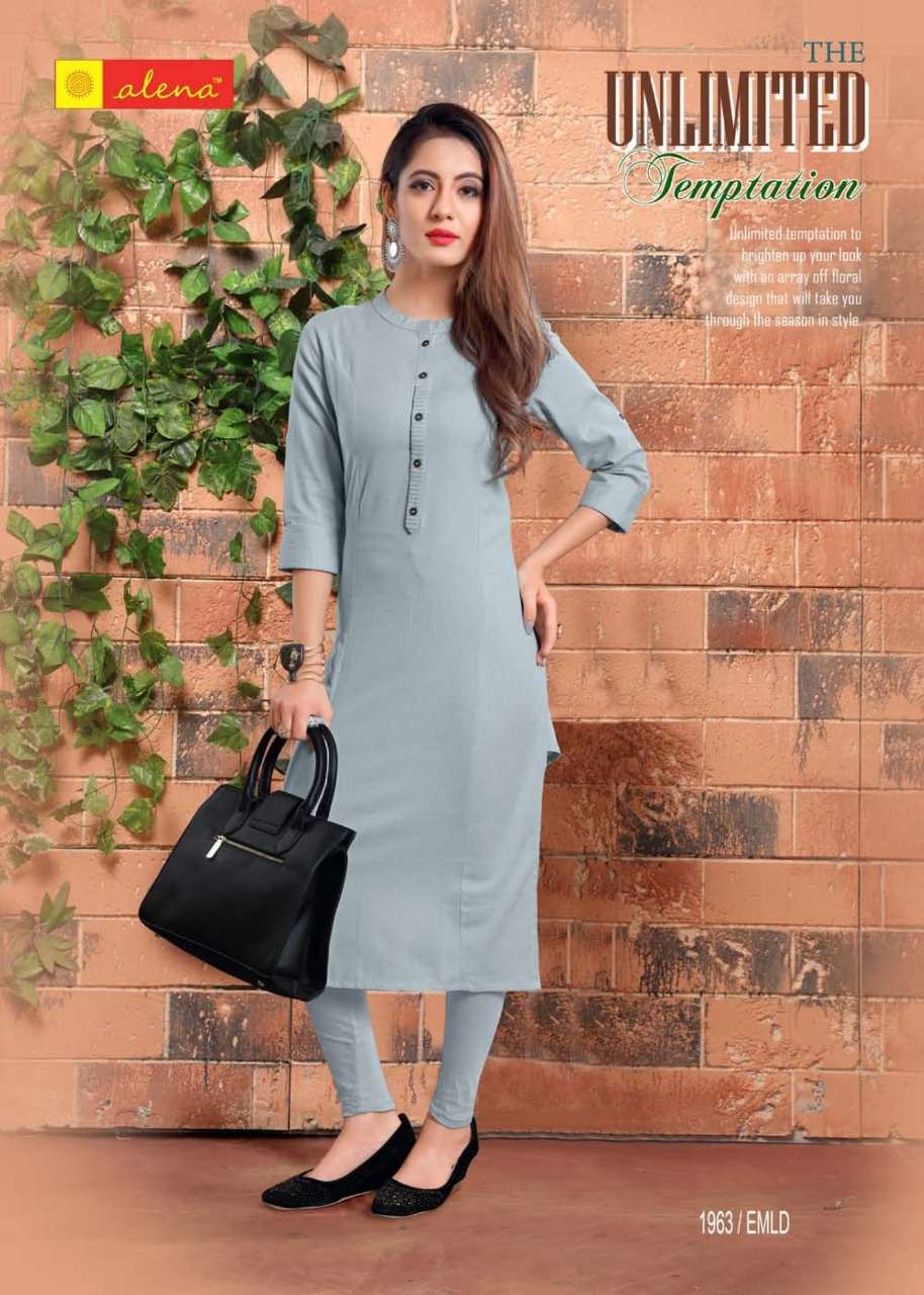 COCKTAIL BY ALENA 01 TO 10 SERIES BEAUTIFUL STYLISH FANCY COLORFUL CASUAL WEAR & ETHNIC WEAR COTTON FLEX KURTIS AT WHOLESALE PRICE