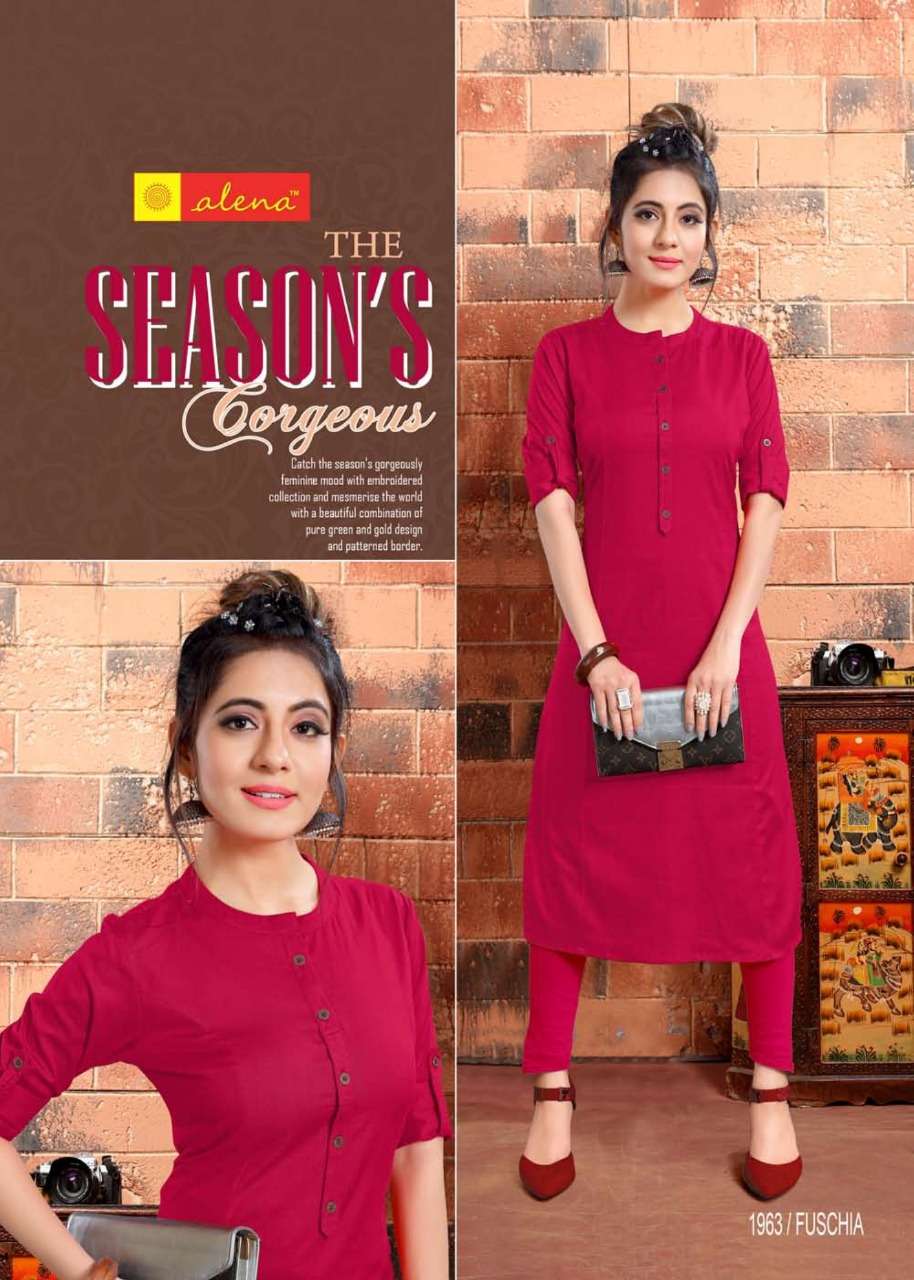 COCKTAIL BY ALENA 01 TO 10 SERIES BEAUTIFUL STYLISH FANCY COLORFUL CASUAL WEAR & ETHNIC WEAR COTTON FLEX KURTIS AT WHOLESALE PRICE