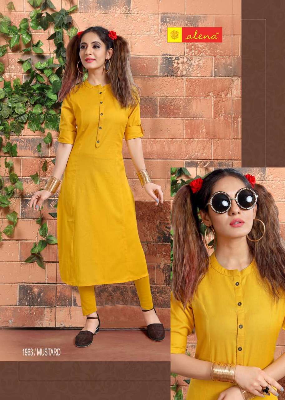 COCKTAIL BY ALENA 01 TO 10 SERIES BEAUTIFUL STYLISH FANCY COLORFUL CASUAL WEAR & ETHNIC WEAR COTTON FLEX KURTIS AT WHOLESALE PRICE