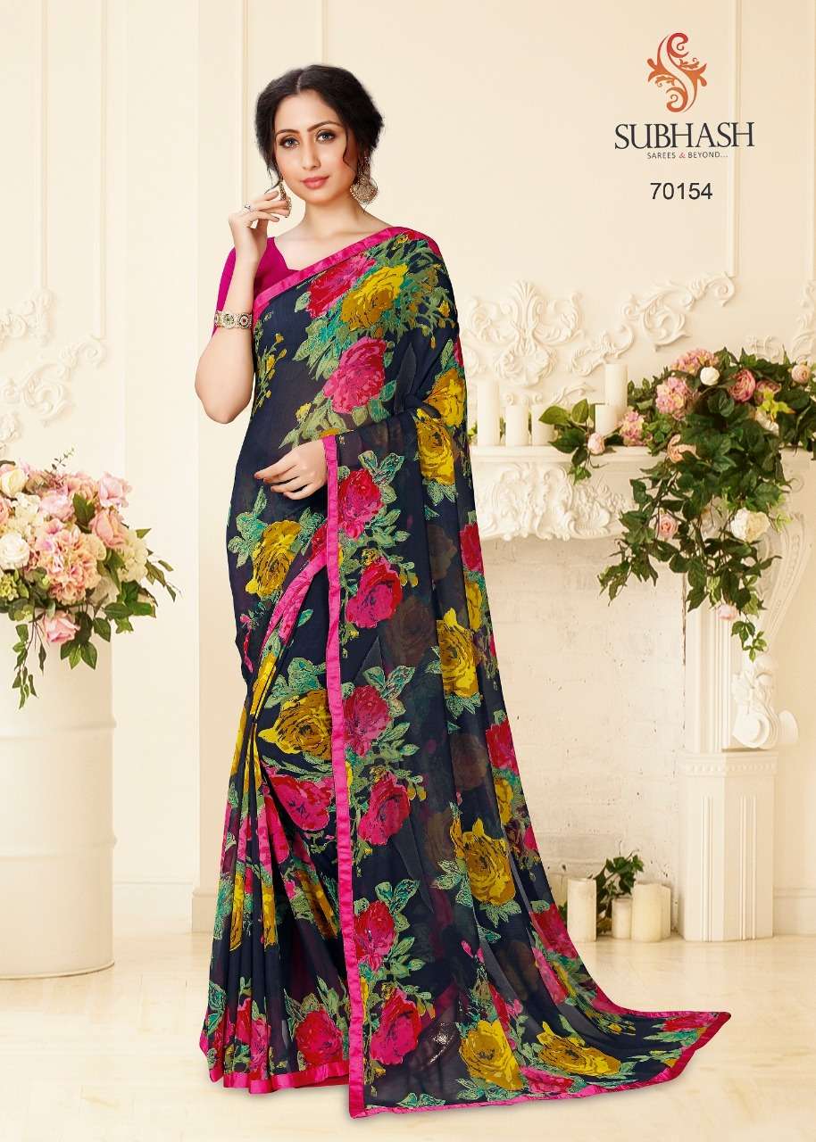 MIX GEORGETTE SAREES BY SUBHASH SAREES INDIAN TRADITIONAL WEAR COLLECTION BEAUTIFUL STYLISH FANCY COLORFUL PARTY WEAR & OCCASIONAL WEAR FANCY SAREES AT WHOLESALE PRICE