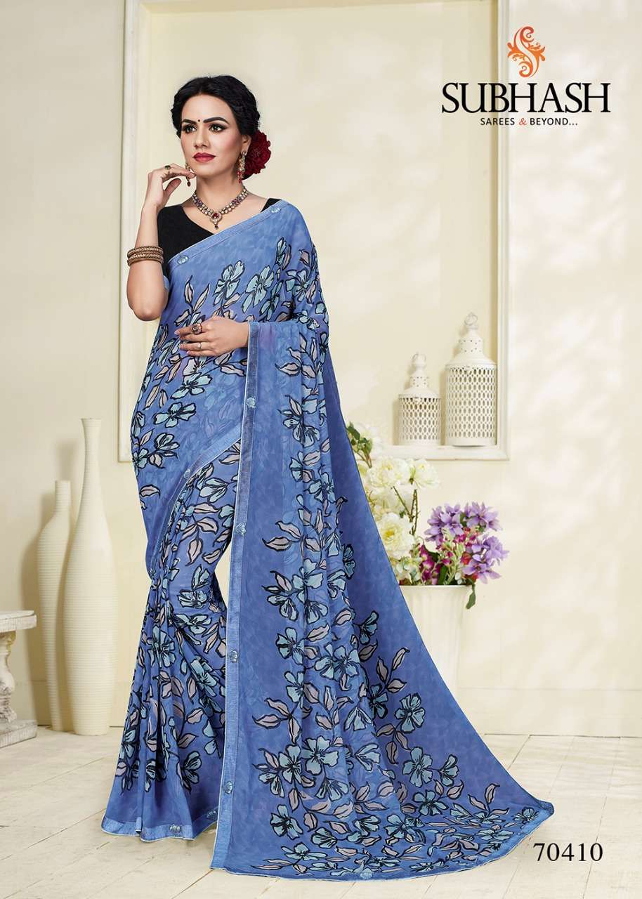 MIX GEORGETTE SAREES BY SUBHASH SAREES INDIAN TRADITIONAL WEAR COLLECTION BEAUTIFUL STYLISH FANCY COLORFUL PARTY WEAR & OCCASIONAL WEAR FANCY SAREES AT WHOLESALE PRICE