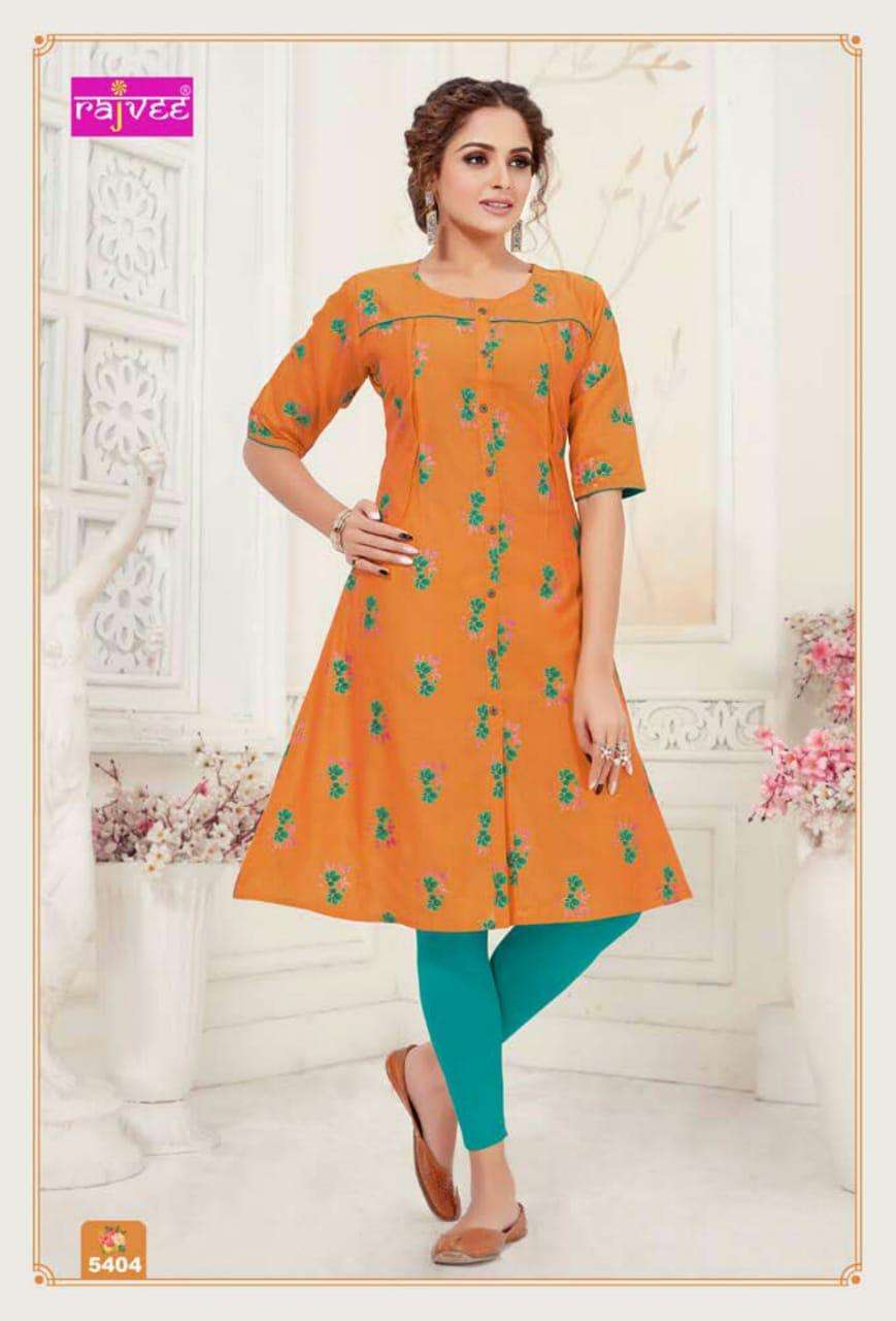 ASHMITA BY RAJVEE 1001 TO 1008 SERIES BEAUTIFUL STYLISH COLORFUL FANCY PARTY WEAR & ETHNIC WEAR & READY TO WEAR SLUB SILK KURTIS AT WHOLESALE PRICE