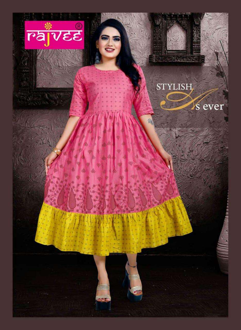 RUKMANI BY RAJVEE 201 TO 210 SERIES STYLISH FANCY BEAUTIFUL COLORFUL CASUAL WEAR & ETHNIC WEAR COTTON MAL WITH INNER KURTIS AT WHOLESALE PRICE
