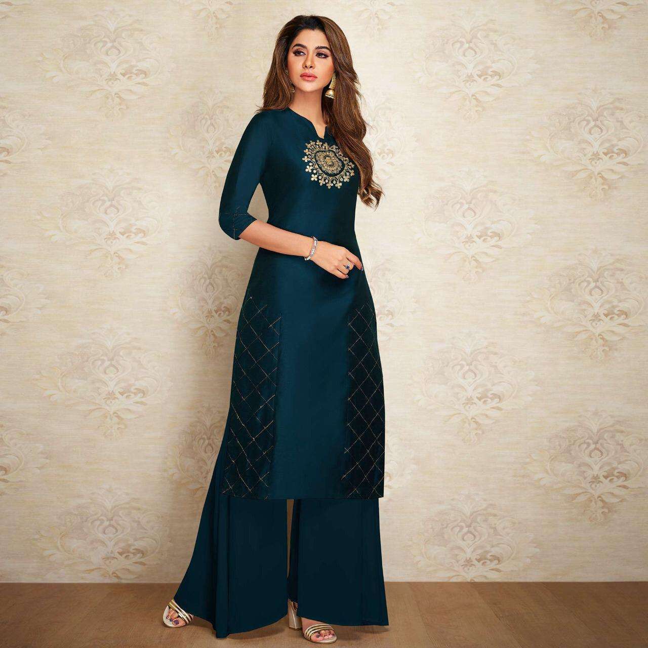 NAZZ HIT DESIGN 408 BY ARIHANT NX STYLISH FANCY BEAUTIFUL COLORFUL CASUAL WEAR & ETHNIC WEAR PURE VISCOSE SILK KURTIS WITH BOTTOM AT WHOLESALE PRICE