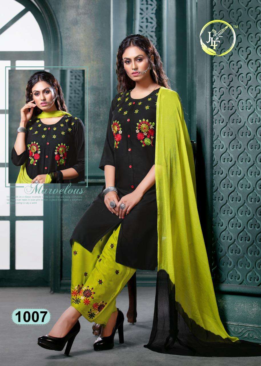 NARGIS BY JLF 1001 TO 1008 SERIES BEAUTIFUL COLORFUL STYLISH PRETTY PARTY WEAR CASUAL WEAR OCCASIONAL WEAR HEAVY RAYON 14 KG DRESSES AT WHOLESALE PRICE