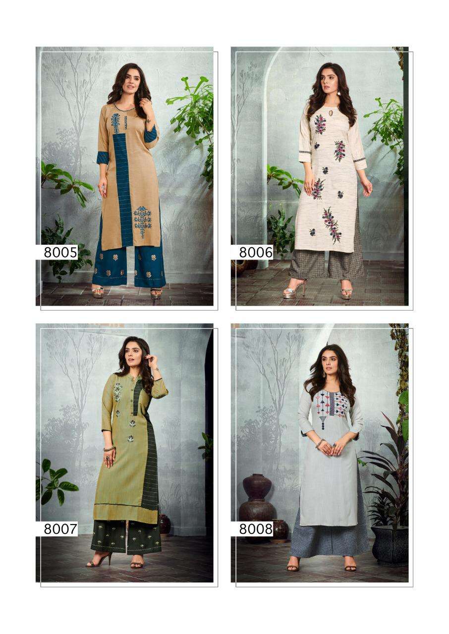DANI VOL-8 BY SAWAN CREATION 8001 TO 8008 SERIES BEAUTIFUL COLORFUL STYLISH FANCY CASUAL WEAR & ETHNIC WEAR & READY TO WEAR HEAVY RAYON 14 KG KURTIS AT WHOLESALE PRICE