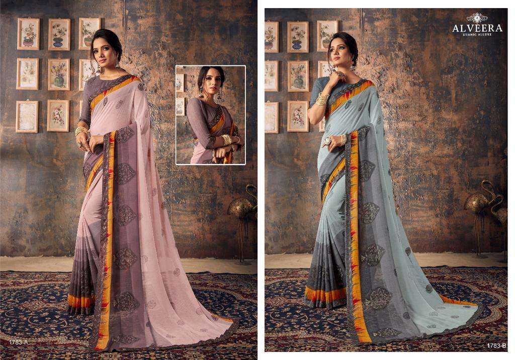 APSARA BY ALVEERA 1778-A TO 1787-B SERIES INDIAN TRADITIONAL WEAR COLLECTION BEAUTIFUL STYLISH FANCY COLORFUL PARTY WEAR & OCCASIONAL WEAR GEORGETTE EMBROIDERED SAREES AT WHOLESALE PRICE