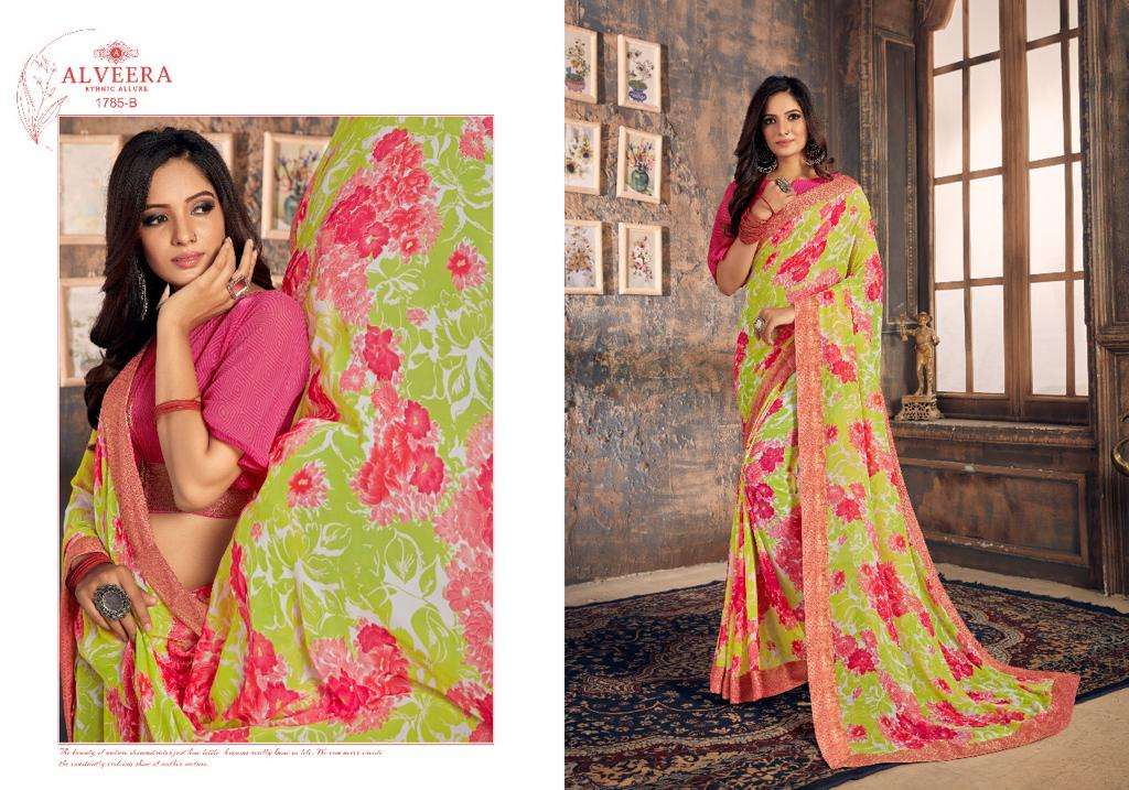 APSARA BY ALVEERA 1778-A TO 1787-B SERIES INDIAN TRADITIONAL WEAR COLLECTION BEAUTIFUL STYLISH FANCY COLORFUL PARTY WEAR & OCCASIONAL WEAR GEORGETTE EMBROIDERED SAREES AT WHOLESALE PRICE