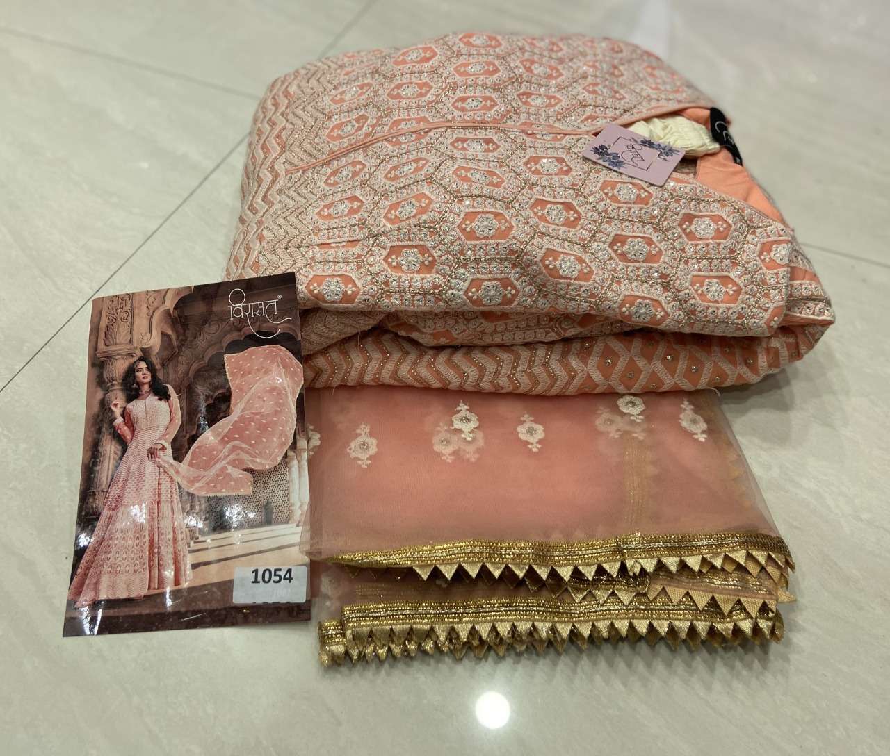 LUCKNOWI BY VIRASAT 1053 TO 1056 SERIES DESIGNER ANARKALI SUITS COLLECTION BEAUTIFUL STYLISH FANCY COLORFUL PARTY WEAR & OCCASIONAL WEAR PURE VISCOSE GEORGETTE DRESSES AT WHOLESALE PRICE