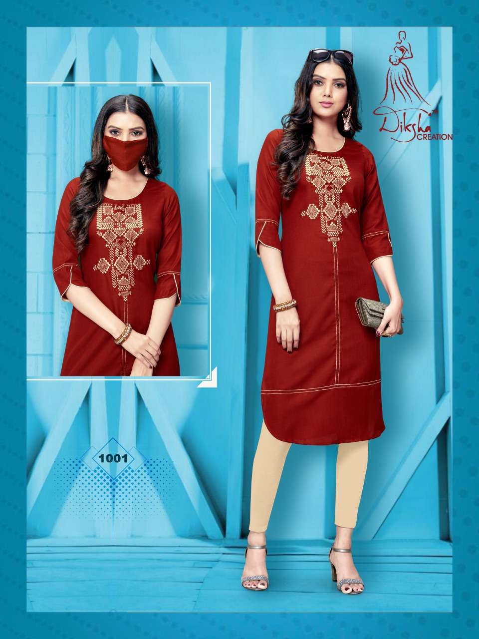 LIVAA BY DIKSHA FASHION 1001 TO 1008 SERIES BEAUTIFUL STYLISH COLORFUL FANCY PARTY WEAR & ETHNIC WEAR & READY TO WEAR SLUB MAGIC RAYON 14 KG KURTIS AT WHOLESALE PRICE