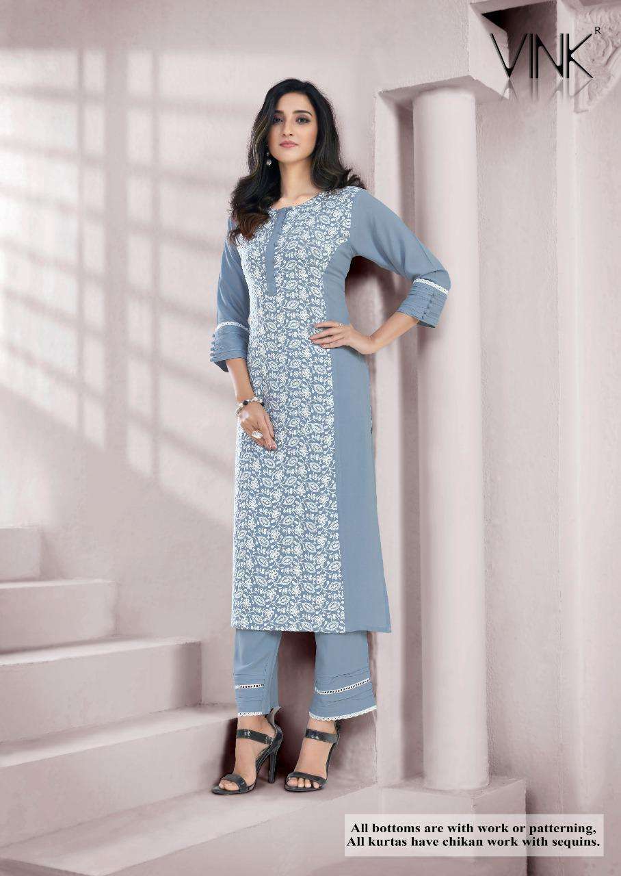 LUCKNOWI VOL-2 BY VINK 861 TO 868 SERIES BEAUTIFUL STYLISH COLORFUL FANCY PARTY WEAR & ETHNIC WEAR & READY TO WEAR PURE RAYON KURTIS AT WHOLESALE PRICE