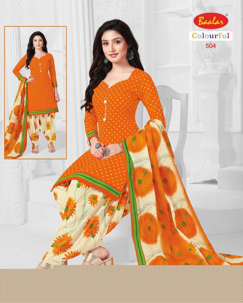 COLOURFUL VOL-5 BY BAALAR 504 TO 533 SERIES BEAUTIFUL SUITS STYLISH FANCY COLORFUL PARTY WEAR & OCCASIONAL WEAR FANCY PRINTED DRESSES AT WHOLESALE PRICE
