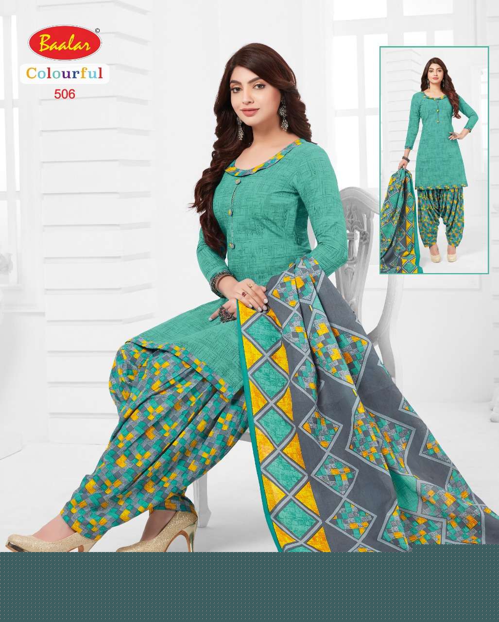 COLOURFUL VOL-5 BY BAALAR 504 TO 533 SERIES BEAUTIFUL SUITS STYLISH FANCY COLORFUL PARTY WEAR & OCCASIONAL WEAR FANCY PRINTED DRESSES AT WHOLESALE PRICE