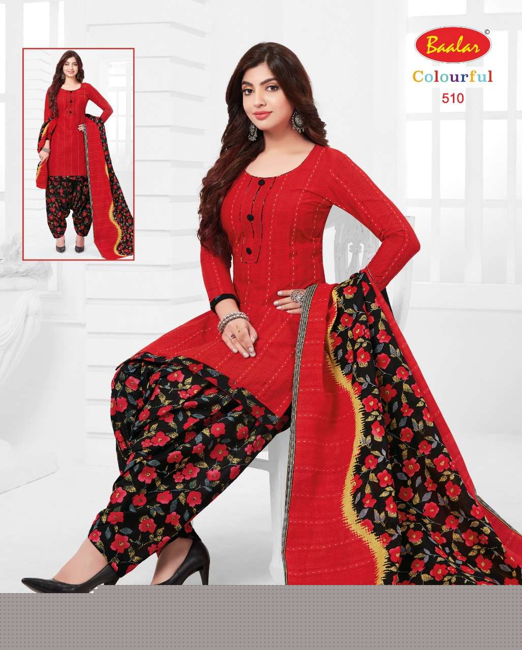 COLOURFUL VOL-5 BY BAALAR 504 TO 533 SERIES BEAUTIFUL SUITS STYLISH FANCY COLORFUL PARTY WEAR & OCCASIONAL WEAR FANCY PRINTED DRESSES AT WHOLESALE PRICE