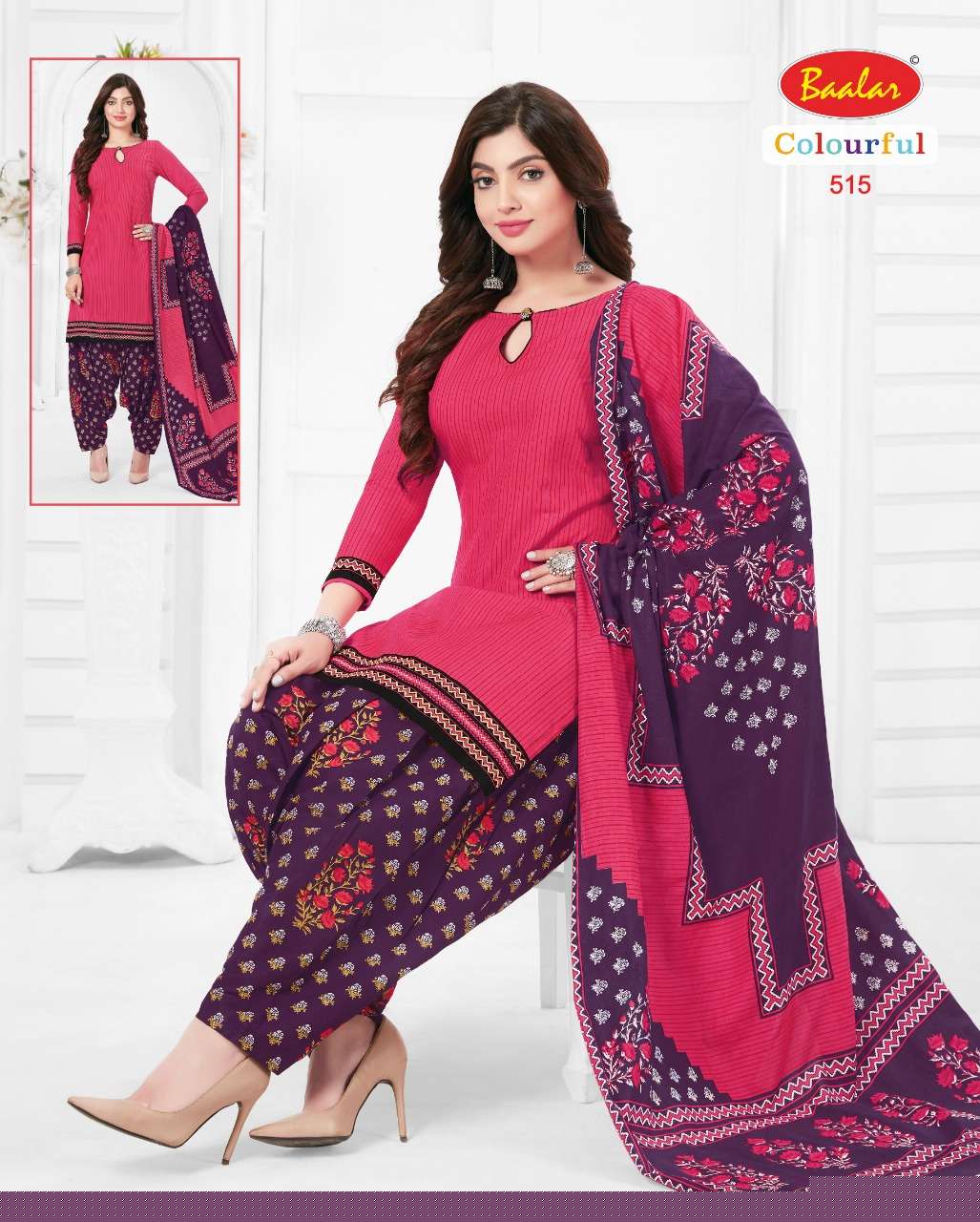 COLOURFUL VOL-5 BY BAALAR 504 TO 533 SERIES BEAUTIFUL SUITS STYLISH FANCY COLORFUL PARTY WEAR & OCCASIONAL WEAR FANCY PRINTED DRESSES AT WHOLESALE PRICE