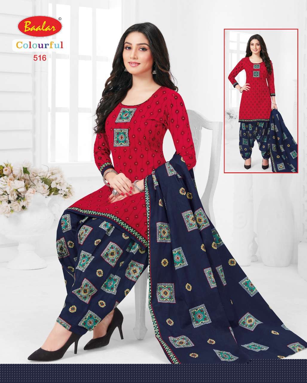COLOURFUL VOL-5 BY BAALAR 504 TO 533 SERIES BEAUTIFUL SUITS STYLISH FANCY COLORFUL PARTY WEAR & OCCASIONAL WEAR FANCY PRINTED DRESSES AT WHOLESALE PRICE