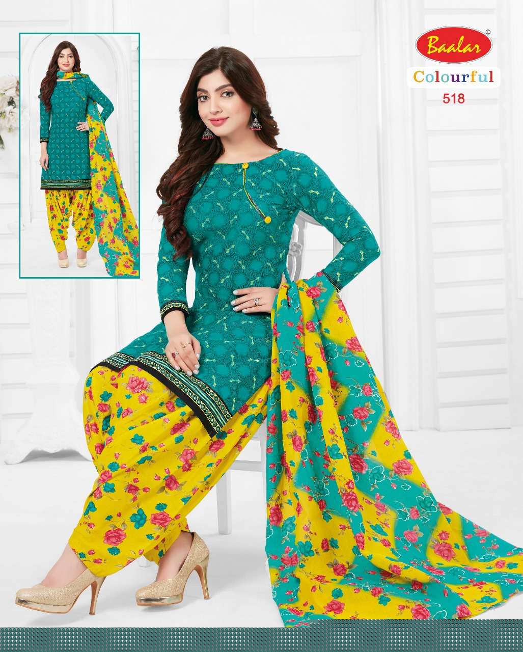 COLOURFUL VOL-5 BY BAALAR 504 TO 533 SERIES BEAUTIFUL SUITS STYLISH FANCY COLORFUL PARTY WEAR & OCCASIONAL WEAR FANCY PRINTED DRESSES AT WHOLESALE PRICE