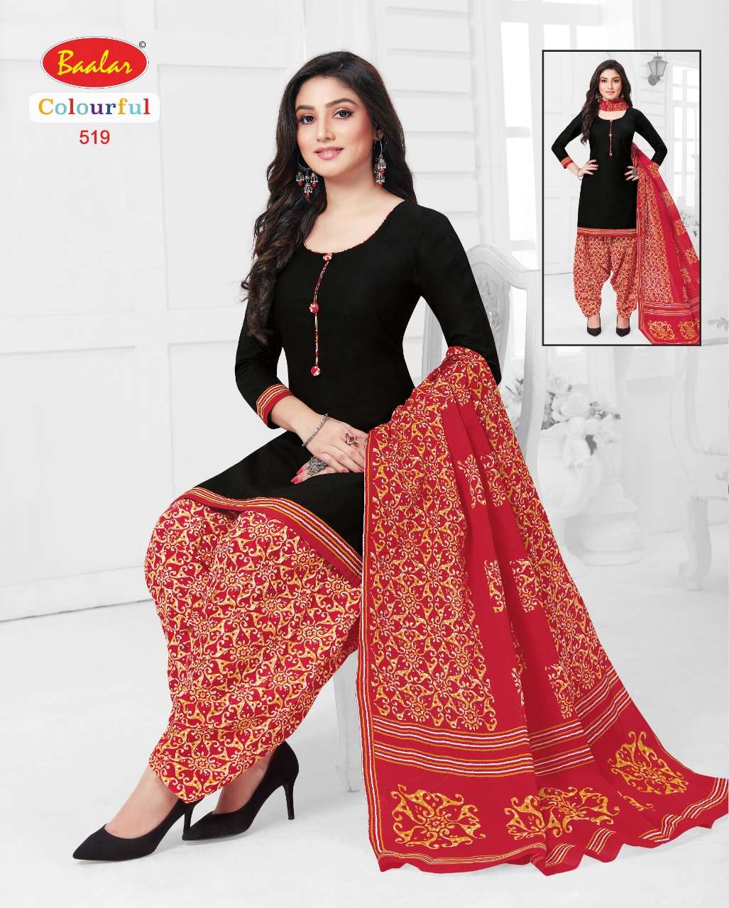 COLOURFUL VOL-5 BY BAALAR 504 TO 533 SERIES BEAUTIFUL SUITS STYLISH FANCY COLORFUL PARTY WEAR & OCCASIONAL WEAR FANCY PRINTED DRESSES AT WHOLESALE PRICE