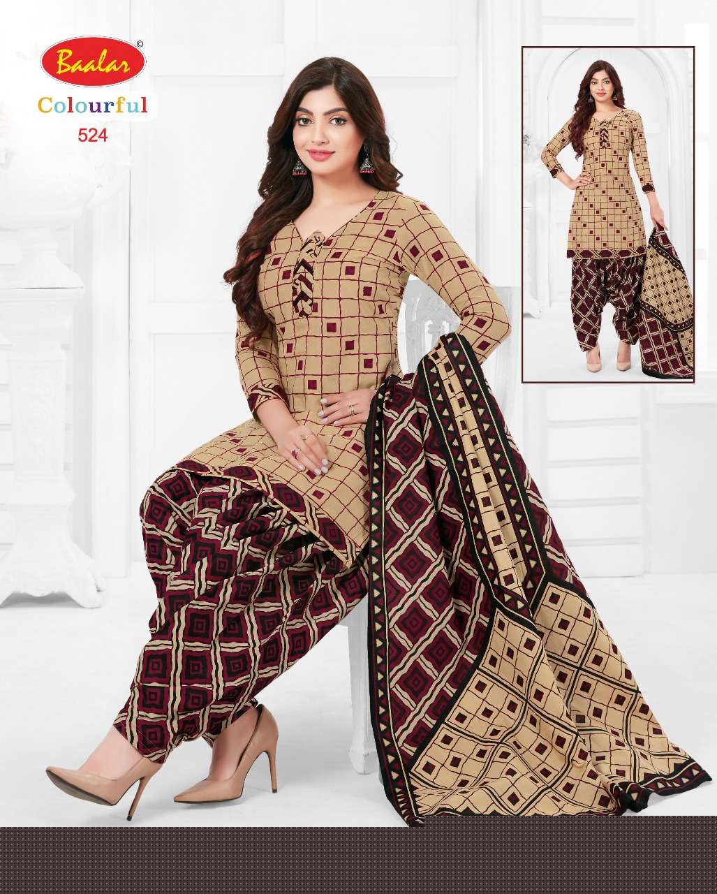 COLOURFUL VOL-5 BY BAALAR 504 TO 533 SERIES BEAUTIFUL SUITS STYLISH FANCY COLORFUL PARTY WEAR & OCCASIONAL WEAR FANCY PRINTED DRESSES AT WHOLESALE PRICE