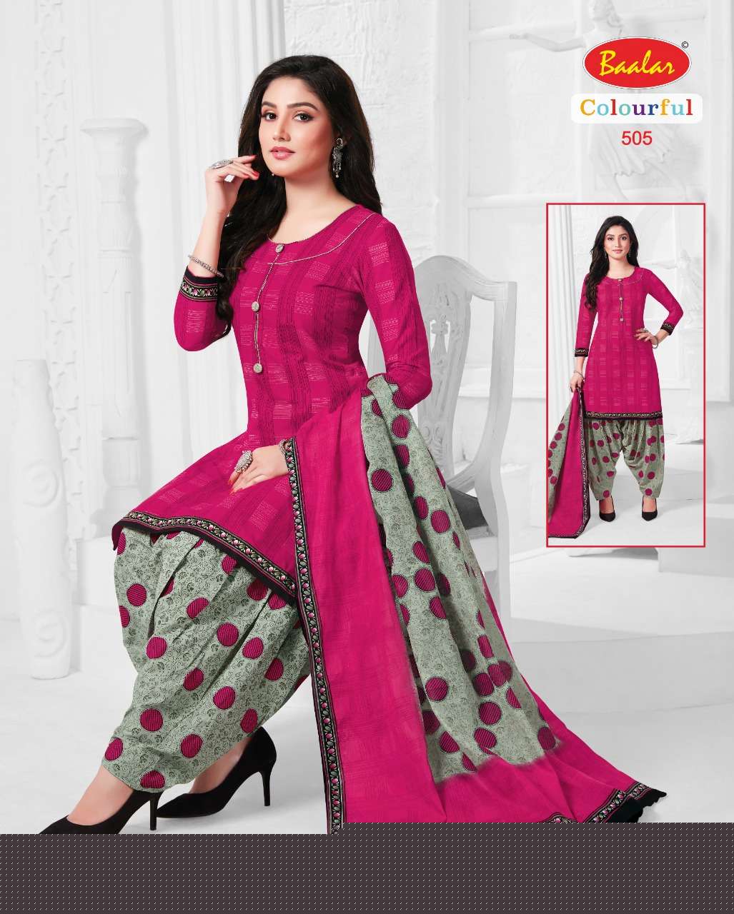 COLOURFUL VOL-5 BY BAALAR 504 TO 533 SERIES BEAUTIFUL SUITS STYLISH FANCY COLORFUL PARTY WEAR & OCCASIONAL WEAR FANCY PRINTED DRESSES AT WHOLESALE PRICE