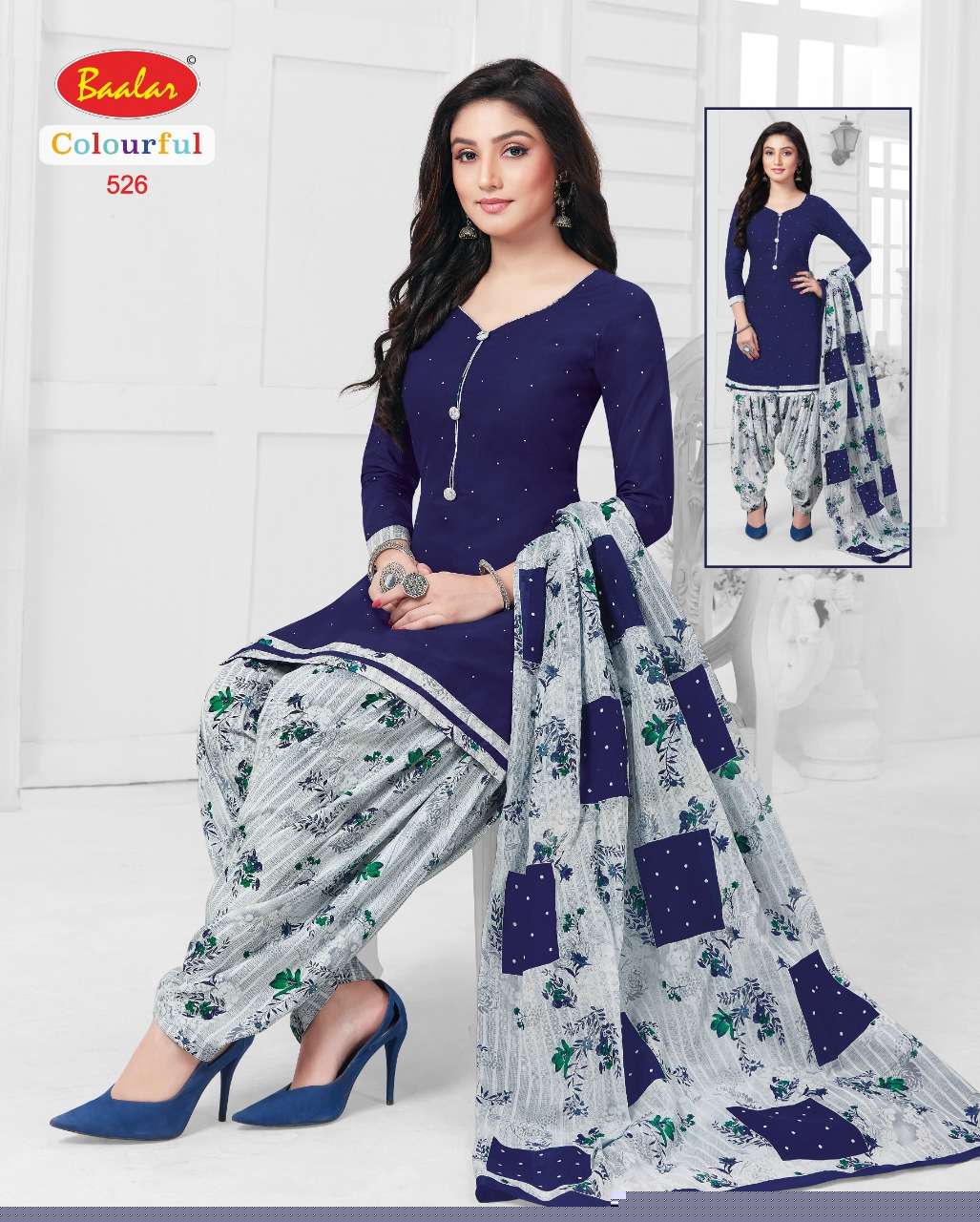 COLOURFUL VOL-5 BY BAALAR 504 TO 533 SERIES BEAUTIFUL SUITS STYLISH FANCY COLORFUL PARTY WEAR & OCCASIONAL WEAR FANCY PRINTED DRESSES AT WHOLESALE PRICE