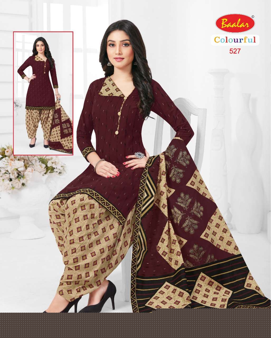 COLOURFUL VOL-5 BY BAALAR 504 TO 533 SERIES BEAUTIFUL SUITS STYLISH FANCY COLORFUL PARTY WEAR & OCCASIONAL WEAR FANCY PRINTED DRESSES AT WHOLESALE PRICE