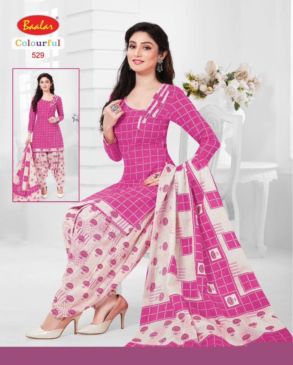 COLOURFUL VOL-5 BY BAALAR 504 TO 533 SERIES BEAUTIFUL SUITS STYLISH FANCY COLORFUL PARTY WEAR & OCCASIONAL WEAR FANCY PRINTED DRESSES AT WHOLESALE PRICE