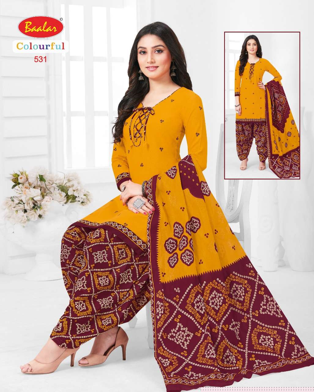COLOURFUL VOL-5 BY BAALAR 504 TO 533 SERIES BEAUTIFUL SUITS STYLISH FANCY COLORFUL PARTY WEAR & OCCASIONAL WEAR FANCY PRINTED DRESSES AT WHOLESALE PRICE