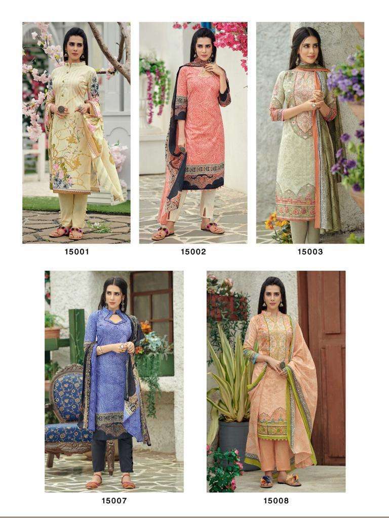 GULMOHAR VOL-15 BY ISHAAL PRINT 15001 TO 15010 SERIES BEAUTIFUL SUITS STYLISH FANCY COLORFUL PARTY WEAR & OCCASIONAL WEAR PURE LAWN PRINTED DRESSES AT WHOLESALE PRICE