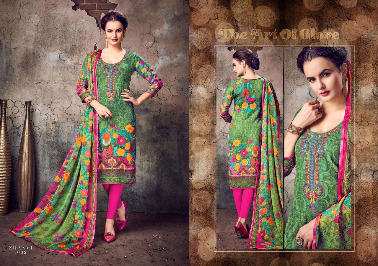 ZHANVI BY RITU INTERNATIONAL 1001 TO 1010 SERIES BEAUTIFUL SUITS STYLISH FANCY COLORFUL PARTY WEAR & OCCASIONAL WEAR PASHMINA DIGITAL PRINTED DRESSES AT WHOLESALE PRICE