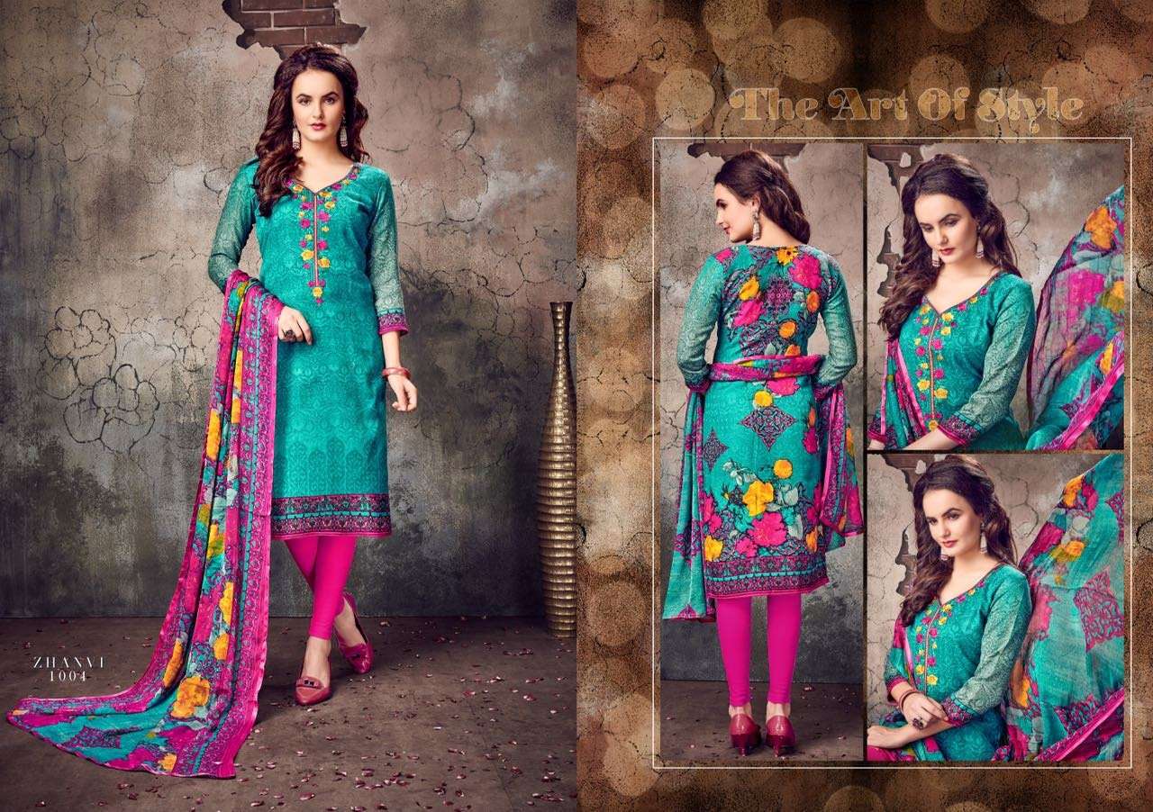 ZHANVI BY RITU INTERNATIONAL 1001 TO 1010 SERIES BEAUTIFUL SUITS STYLISH FANCY COLORFUL PARTY WEAR & OCCASIONAL WEAR PASHMINA DIGITAL PRINTED DRESSES AT WHOLESALE PRICE