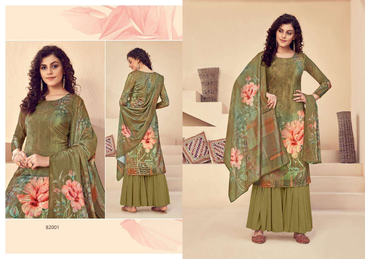 MEHJABEEN BY TUNIC HOUSE 82001 TO 82006 SERIES BEAUTIFUL SUITS STYLISH FANCY COLORFUL PARTY WEAR & OCCASIONAL WEAR VELVET 9000 DIGITAL PRINTED DRESSES AT WHOLESALE PRICE