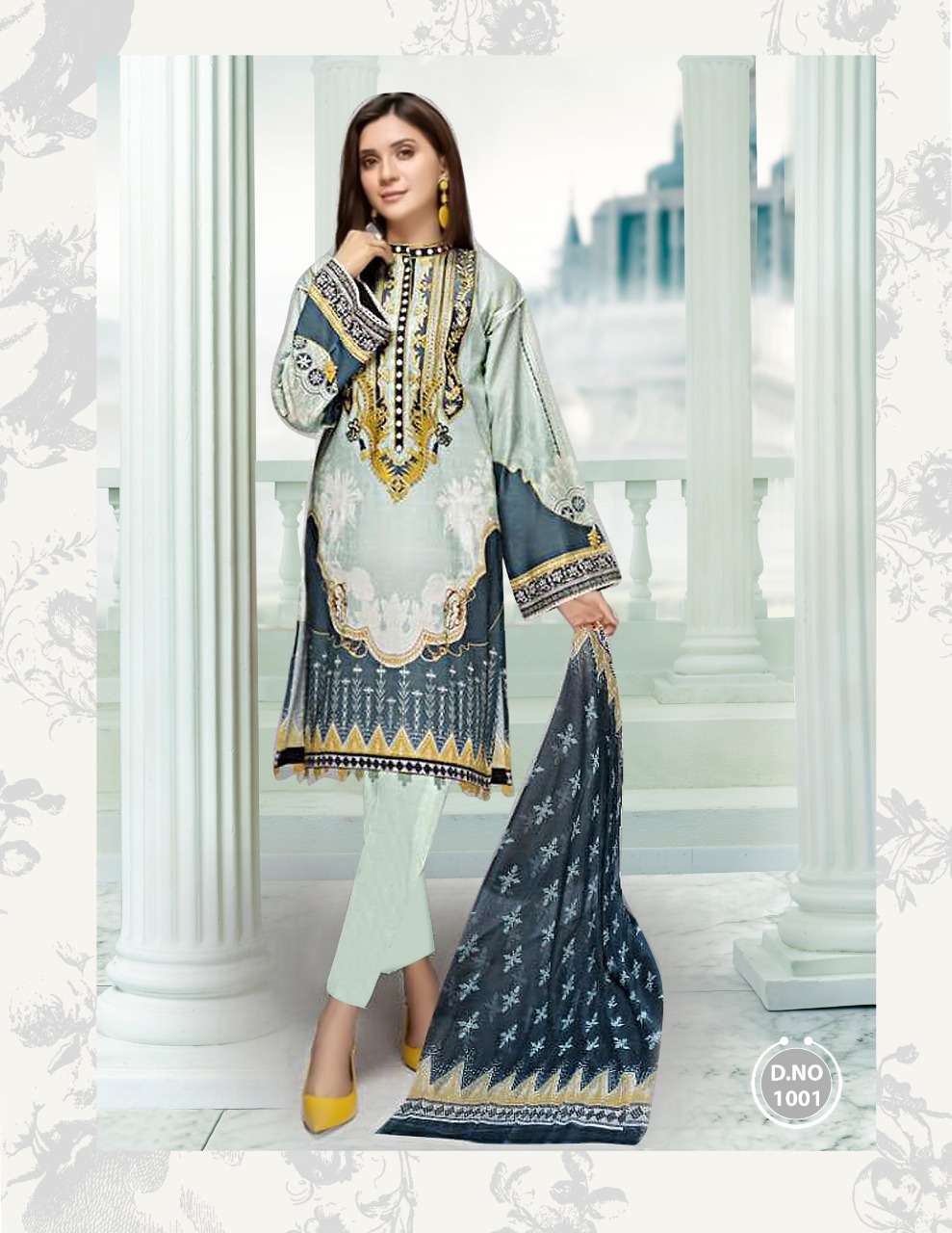 BAROQUE LAWN COLLECTION-2020 BY FASHID WHOLESALE 1001 TO 1008 SERIES DESIGNER SUITS STYLISH DESIGNER COLORFUL FANCY BEAUTIFUL PARTY WEAR & ETHNIC WEAR PURE CAMBRIC LAWN DRESSES AT WHOLESALE PRICE