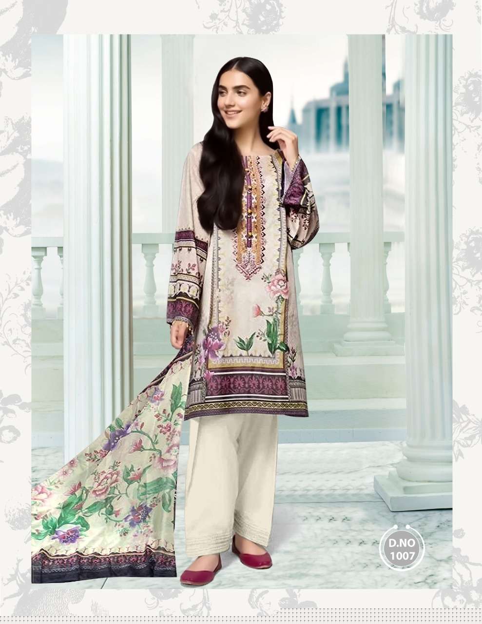 BAROQUE LAWN COLLECTION-2020 BY FASHID WHOLESALE 1001 TO 1008 SERIES DESIGNER SUITS STYLISH DESIGNER COLORFUL FANCY BEAUTIFUL PARTY WEAR & ETHNIC WEAR PURE CAMBRIC LAWN DRESSES AT WHOLESALE PRICE