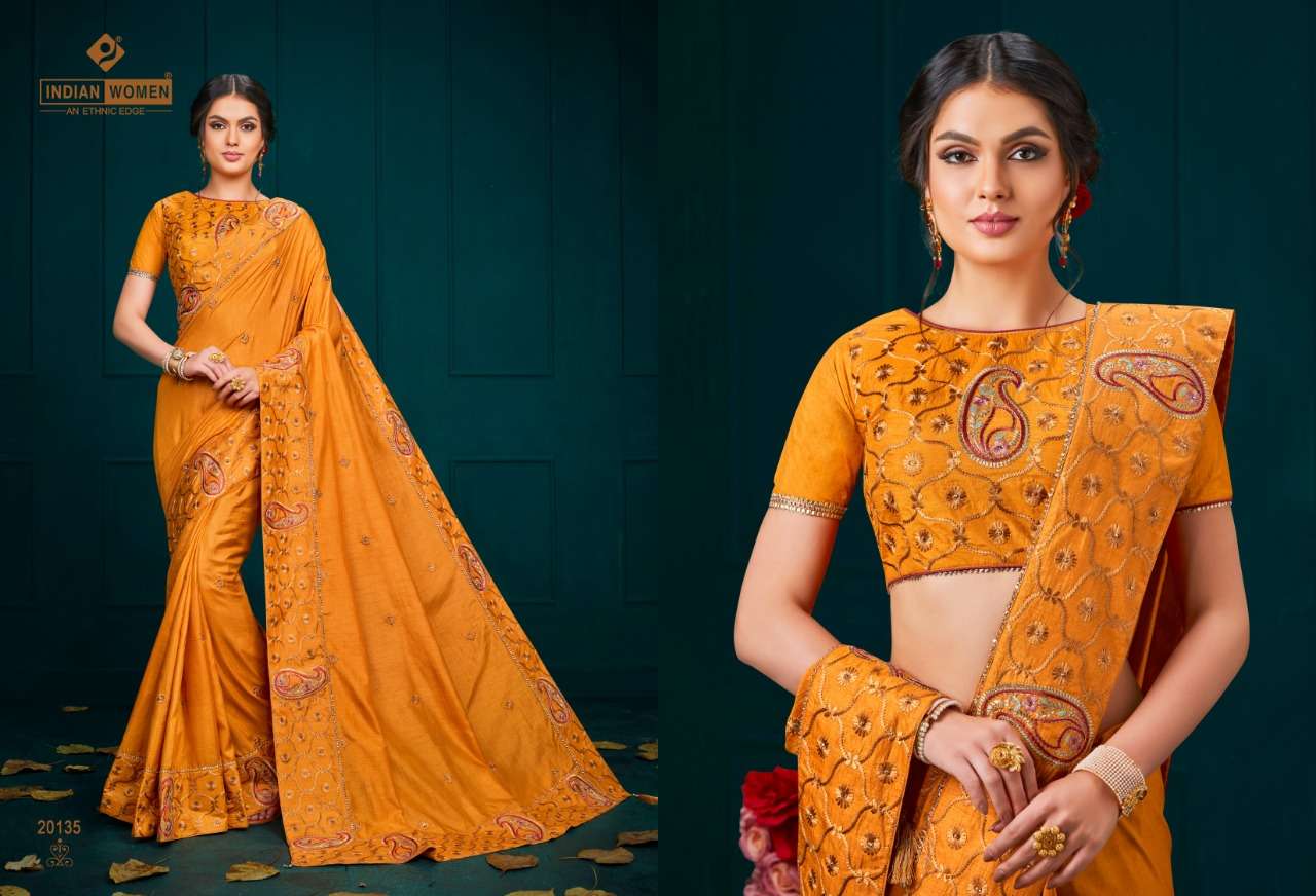 MANGO VOL-21 BY INDIAN WOMEN 20133 TO 20152 SERIES INDIAN TRADITIONAL WEAR COLLECTION BEAUTIFUL STYLISH FANCY COLORFUL PARTY WEAR & OCCASIONAL WEAR TWO TONE SILK EMBROIDERED SAREES AT WHOLESALE PRICE