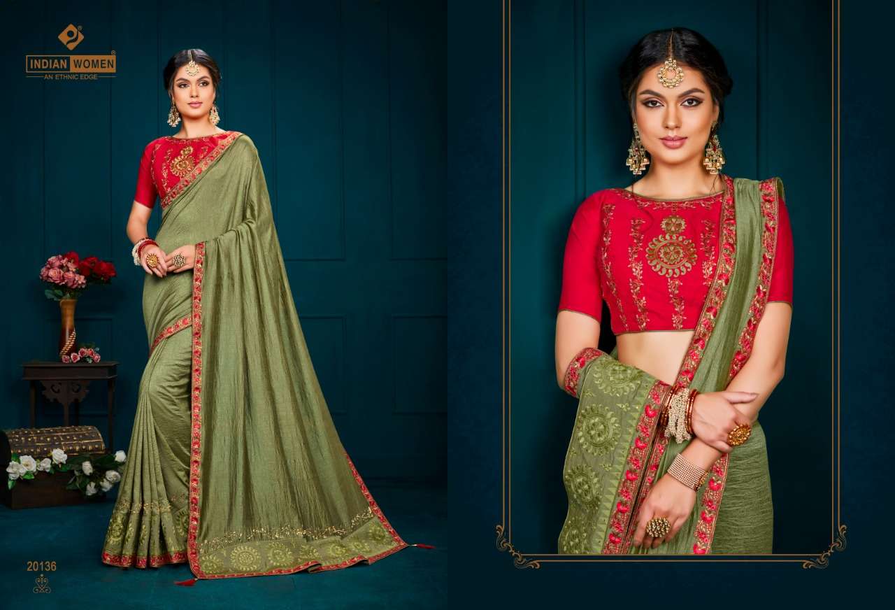 MANGO VOL-21 BY INDIAN WOMEN 20133 TO 20152 SERIES INDIAN TRADITIONAL WEAR COLLECTION BEAUTIFUL STYLISH FANCY COLORFUL PARTY WEAR & OCCASIONAL WEAR TWO TONE SILK EMBROIDERED SAREES AT WHOLESALE PRICE