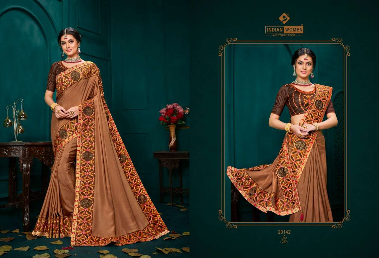 MANGO VOL-21 BY INDIAN WOMEN 20133 TO 20152 SERIES INDIAN TRADITIONAL WEAR COLLECTION BEAUTIFUL STYLISH FANCY COLORFUL PARTY WEAR & OCCASIONAL WEAR TWO TONE SILK EMBROIDERED SAREES AT WHOLESALE PRICE
