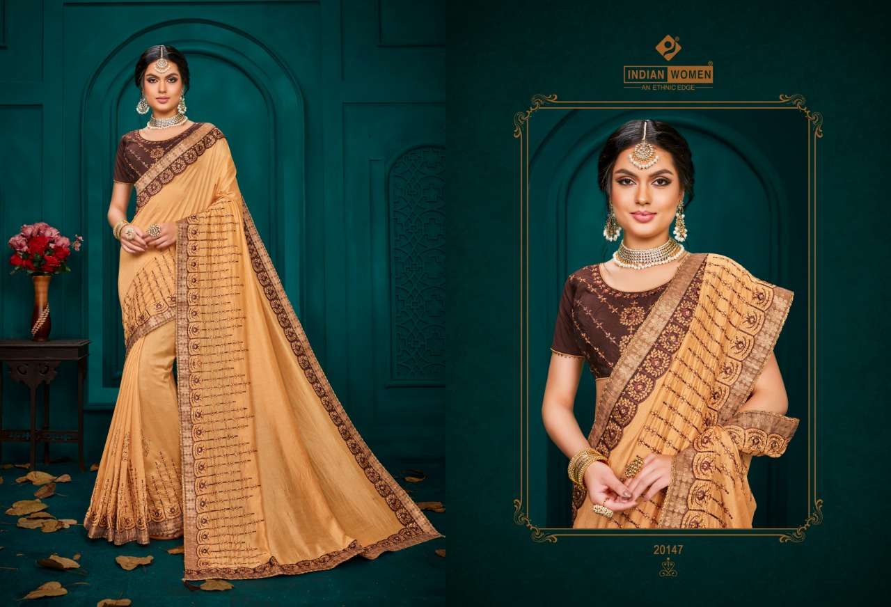 MANGO VOL-21 BY INDIAN WOMEN 20133 TO 20152 SERIES INDIAN TRADITIONAL WEAR COLLECTION BEAUTIFUL STYLISH FANCY COLORFUL PARTY WEAR & OCCASIONAL WEAR TWO TONE SILK EMBROIDERED SAREES AT WHOLESALE PRICE