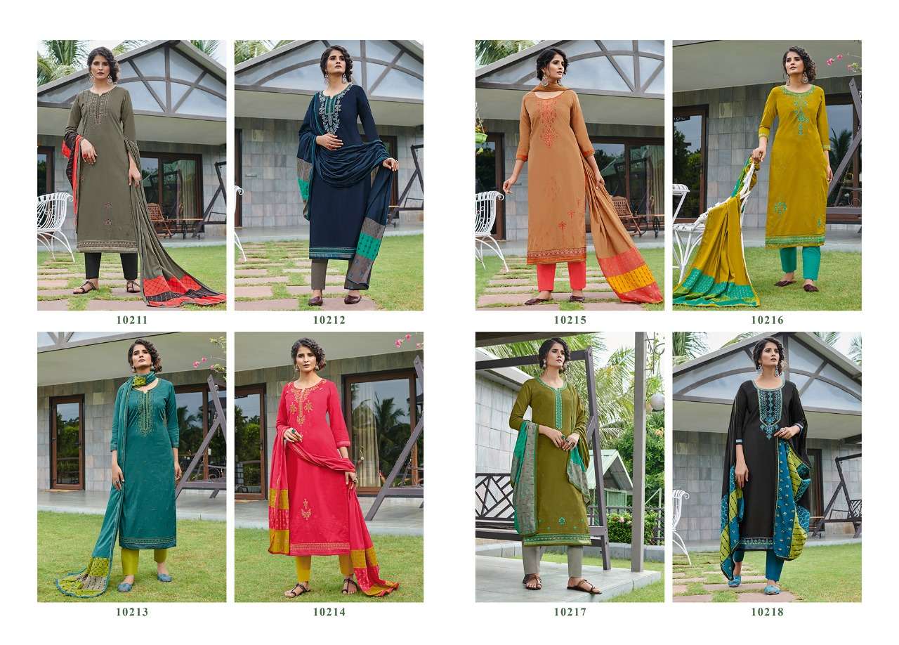 GREEN VALLY BY RAMAIYA 10211 TO 10218 SERIES BEAUTIFUL WINTER COLLECTION SUITS STYLISH FANCY COLORFUL CASUAL WEAR & ETHNIC WEAR PURE PURE COTTON WITH WORK DRESSES AT WHOLESALE PRICE