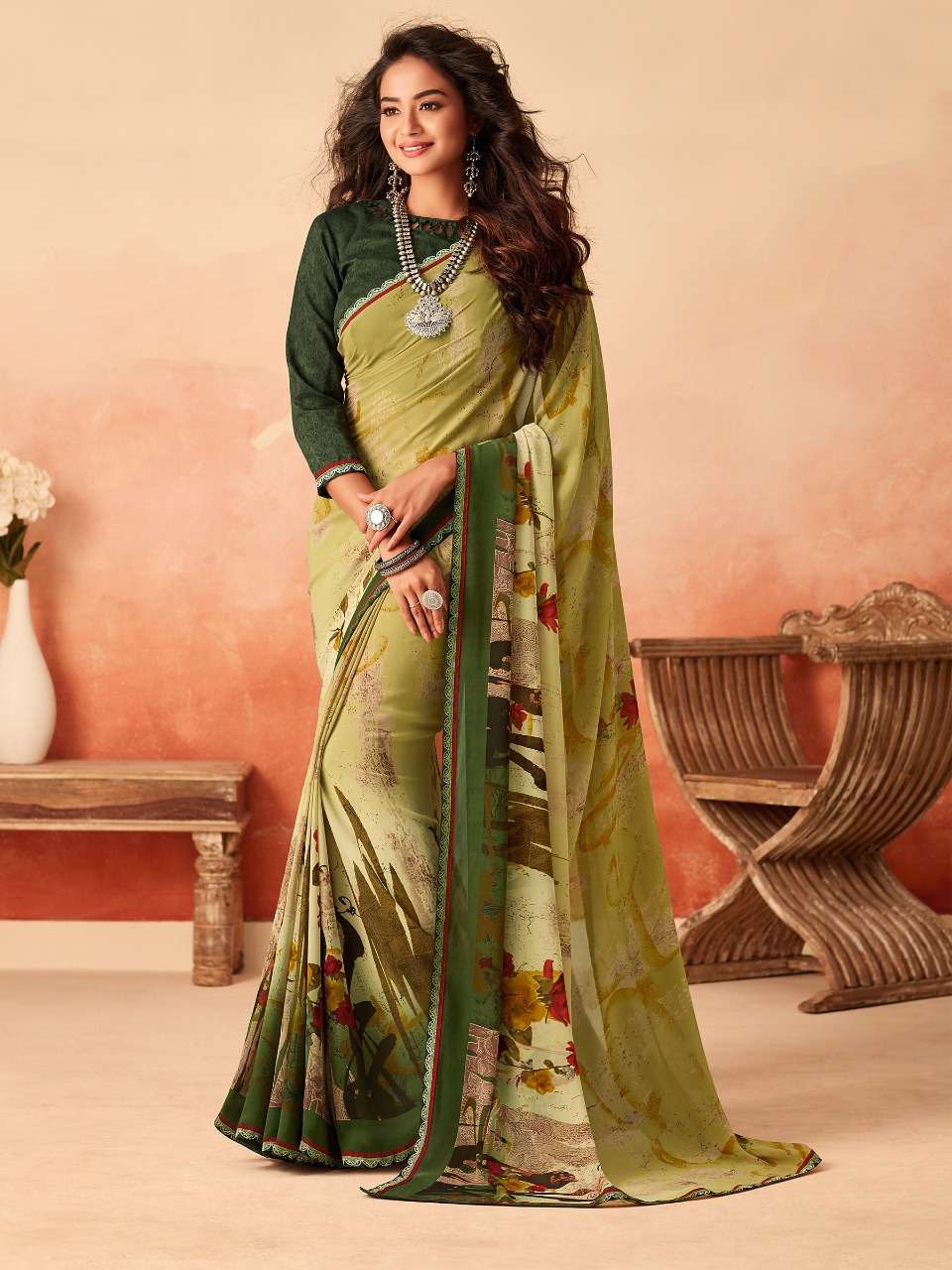 NALINI BY INDIAN WOMEN 1001 TO 1025 SERIES INDIAN TRADITIONAL WEAR COLLECTION BEAUTIFUL STYLISH FANCY COLORFUL PARTY WEAR & OCCASIONAL WEAR FANCY SAREES AT WHOLESALE PRICE