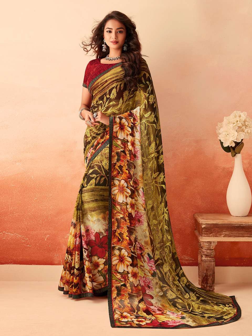 NALINI BY INDIAN WOMEN 1001 TO 1025 SERIES INDIAN TRADITIONAL WEAR COLLECTION BEAUTIFUL STYLISH FANCY COLORFUL PARTY WEAR & OCCASIONAL WEAR FANCY SAREES AT WHOLESALE PRICE