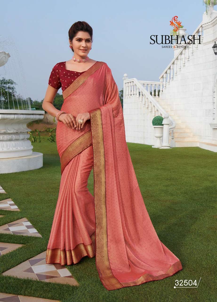 SPARSH VOL-4 BY SUBHASH SAREES 325001 TO 32516 SERIES INDIAN TRADITIONAL WEAR COLLECTION BEAUTIFUL STYLISH FANCY COLORFUL PARTY WEAR & OCCASIONAL WEAR CHIFFON EMBROIDERED SAREES AT WHOLESALE PRICE