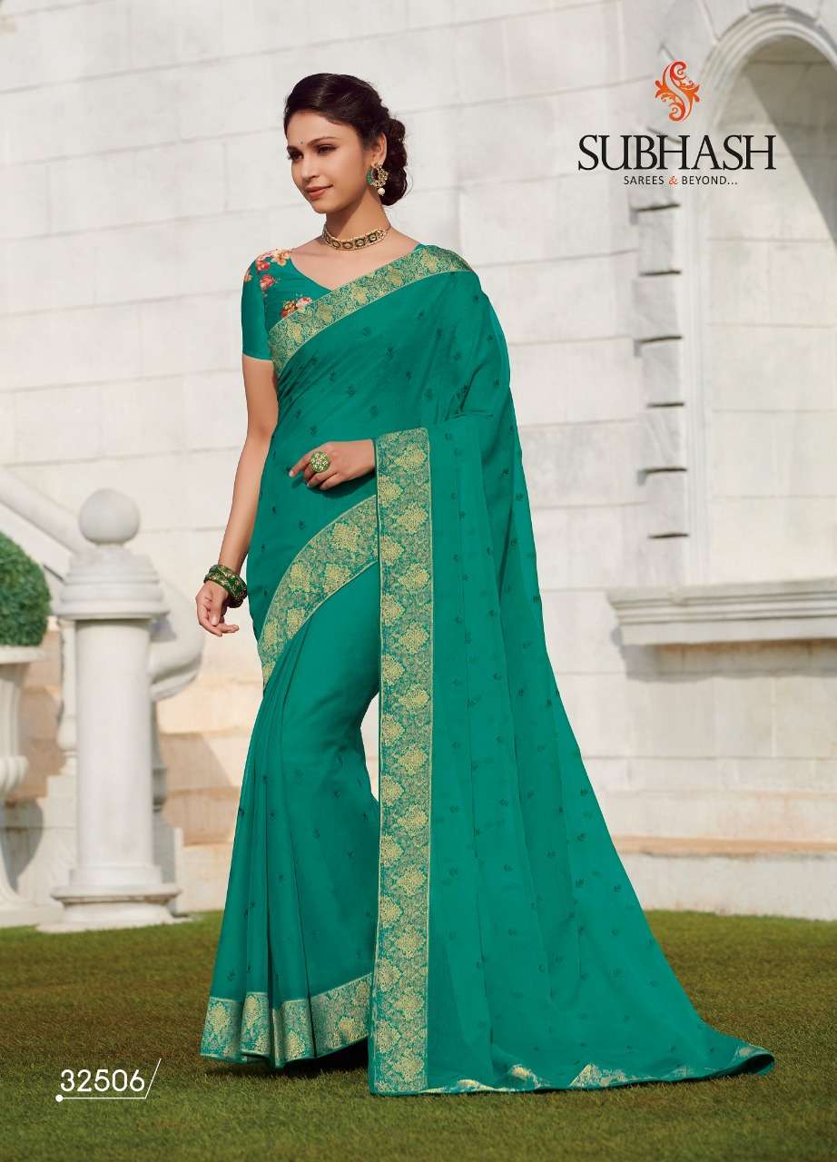 SPARSH VOL-4 BY SUBHASH SAREES 325001 TO 32516 SERIES INDIAN TRADITIONAL WEAR COLLECTION BEAUTIFUL STYLISH FANCY COLORFUL PARTY WEAR & OCCASIONAL WEAR CHIFFON EMBROIDERED SAREES AT WHOLESALE PRICE
