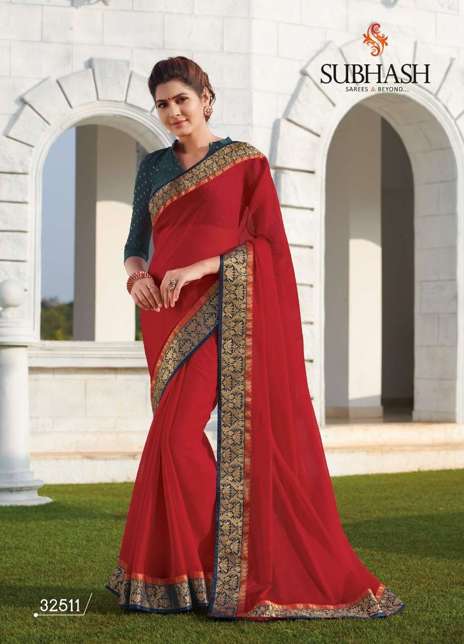 SPARSH VOL-4 BY SUBHASH SAREES 325001 TO 32516 SERIES INDIAN TRADITIONAL WEAR COLLECTION BEAUTIFUL STYLISH FANCY COLORFUL PARTY WEAR & OCCASIONAL WEAR CHIFFON EMBROIDERED SAREES AT WHOLESALE PRICE