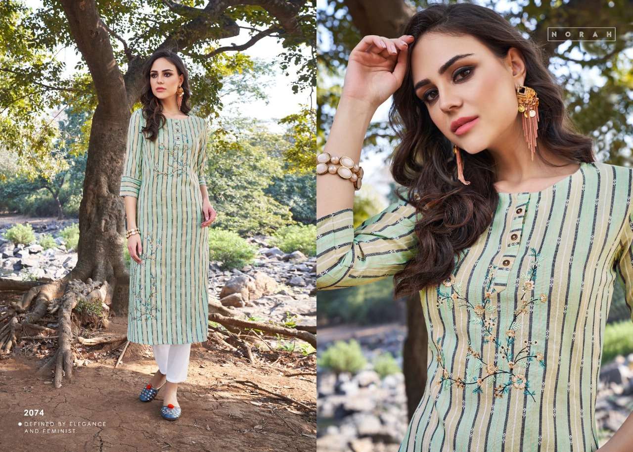 NATURE BY NEHA FASHION 2072 TO 276 SERIES BEAUTIFUL COLORFUL STYLISH FANCY CASUAL WEAR & READY TO WEAR COTTON WEAVING KURTIS AT WHOLESALE PRICE